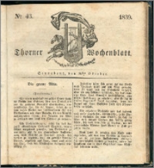 Thorner Wochenblatt 1839, Nro. 43 + Beilage, Thorner wöchentliche Zeitung
