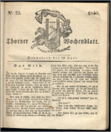 Thorner Wochenblatt 1840, Nro. 23 + Beilage, Zweite Beilag, Thorner wöchentliche Zeitung