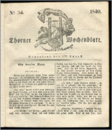 Thorner Wochenblatt 1840, Nro. 34 + Beilage, Thorner wöchentliche Zeitung