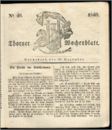 Thorner Wochenblatt 1840, Nro. 49 + Beilage, Thorner wöchentliche Zeitung