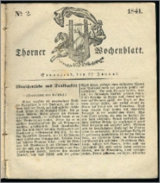Thorner Wochenblatt 1841, Nro. 2 + Beilage, Thorner wöchentliche Zeitung