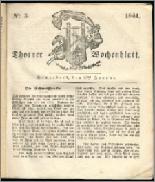 Thorner Wochenblatt 1841, Nro. 3 + Beilage, Thorner wöchentliche Zeitung