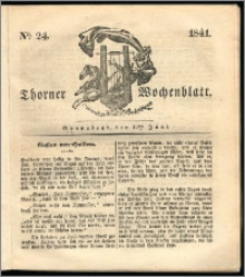 Thorner Wochenblatt 1841, Nro. 24 + Beilage, Thorner wöchentliche Zeitung