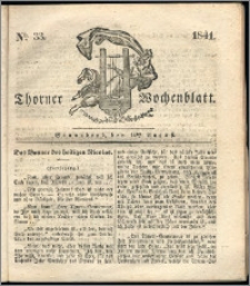 Thorner Wochenblatt 1841, Nro. 33 + Beilage, Thorner wöchentliche Zeitung