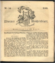 Thorner Wochenblatt 1841, Nro. 34 + Beilage, Thorner wöchentliche Zeitung