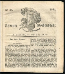 Thorner Wochenblatt 1841, Nro. 38 + Beilage, Thorner wöchentliche Zeitung