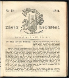 Thorner Wochenblatt 1841, Nro. 42 + Beilage, Thorner wöchentliche Zeitung