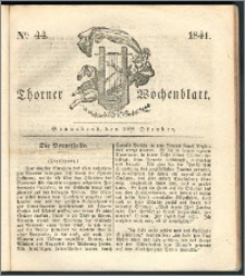 Thorner Wochenblatt 1841, Nro. 44 + Beilage, Thorner wöchentliche Zeitung