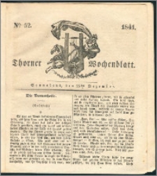 Thorner Wochenblatt 1841, Nro. 52 + Beilage, Thorner wöchentliche Zeitung