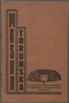 Maska Torunska : tygodnik powiecony sztuce R. 1 nr 3 (1929)