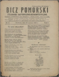 Bicz Pomorski : tygodnik satyryczno-humorystyczny 1928, R. 1 nr 3