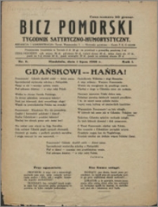 Bicz Pomorski : tygodnik satyryczno-humorystyczny 1928, R. 1 nr 6