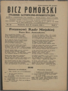Bicz Pomorski : tygodnik satyryczno-humorystyczny 1928, R. 1 nr 12