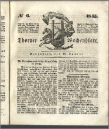 Thorner Wochenblatt 1845, No. 6 + Beilage, Zweite Beilage, Thorner wöchentliche Beitung