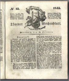 Thorner Wochenblatt 1845, No. 15 + Beilage