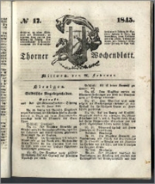 Thorner Wochenblatt 1845, No. 17 + Beilage