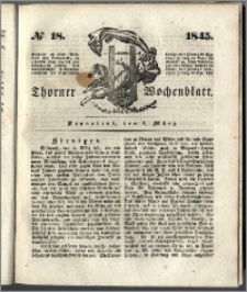 Thorner Wochenblatt 1845, No. 18 + Beilage, Zweite Beilage, Thorner wöchentliche Beitung