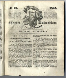 Thorner Wochenblatt 1845, No. 21 + Beilage