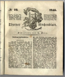 Thorner Wochenblatt 1845, No. 22 + Beilage, Zweite Beilage, Thorner wöchentliche Beitung