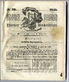 Thorner Wochenblatt 1845, No. 29 + Beilage