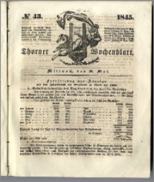 Thorner Wochenblatt 1845, No. 43 + Beilage, Zweite Beilage
