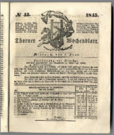 Thorner Wochenblatt 1845, No. 45 + Beilage