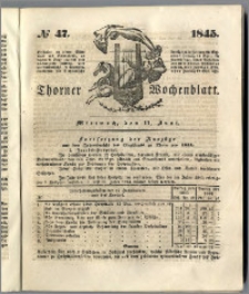 Thorner Wochenblatt 1845, No. 47 + Beilage