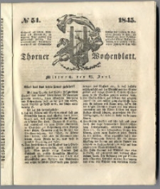 Thorner Wochenblatt 1845, No. 51 + Beilage