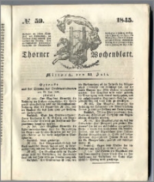 Thorner Wochenblatt 1845, No. 59 + Beilage, Zweite Beilage