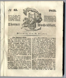 Thorner Wochenblatt 1845, No. 65 + Beilage