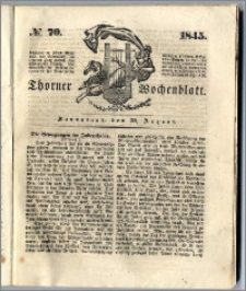 Thorner Wochenblatt 1845, No. 70 + Beilage, Thorner wöchentliche Beitung