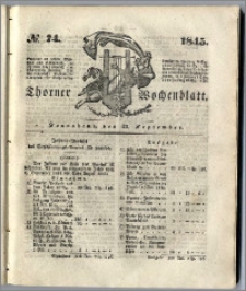 Thorner Wochenblatt 1845, No. 74 + Beilage, Thorner wöchentliche Beitung