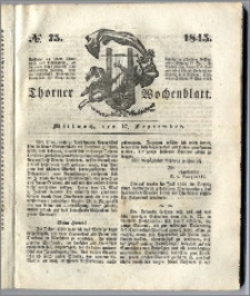 Thorner Wochenblatt 1845, No. 75 + Beilage, Zweite Beilage