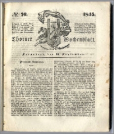 Thorner Wochenblatt 1845, No. 76 + Beilage, Thorner wöchentliche Beitung