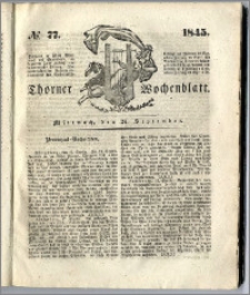 Thorner Wochenblatt 1845, No. 77 + Beilage