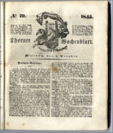 Thorner Wochenblatt 1845, No. 79 + Beilage
