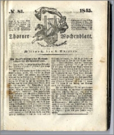 Thorner Wochenblatt 1845, No. 81 + Beilage
