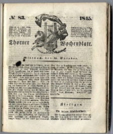 Thorner Wochenblatt 1845, No. 83 + Beilage