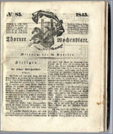 Thorner Wochenblatt 1845, No. 85 + Beilage