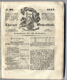 Thorner Wochenblatt 1845, No. 92 + Beilage, Zweite Beilage