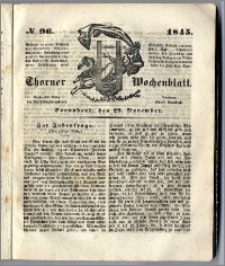 Thorner Wochenblatt 1845, No. 96 + Beilage