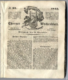 Thorner Wochenblatt 1845, No. 97 + Beilage