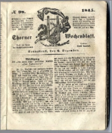 Thorner Wochenblatt 1845, No. 98 + Beilage, Zweite Beilage
