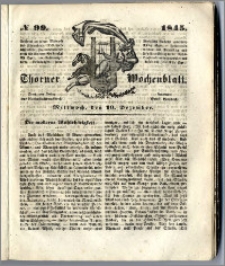 Thorner Wochenblatt 1845, No. 99 + Beilage