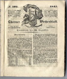 Thorner Wochenblatt 1845, No. 102 + Beilage