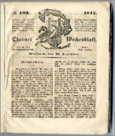 Thorner Wochenblatt 1845, No. 103 + Beilage