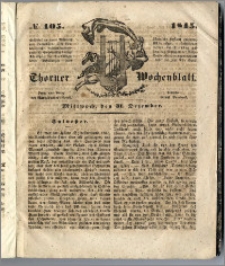 Thorner Wochenblatt 1845, No. 105 + Beilage