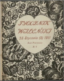 Tygodnik Wileński : pismo ilustrowane 1911, R. 1 nr 4