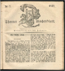 Thorner Wochenblatt 1842, No. 7 + Beilage, Zweite Beilaga, Thorner wöchentliche Zeitung