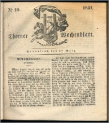 Thorner Wochenblatt 1842, No. 10 + Beilage, Thorner wöchentliche Zeitung